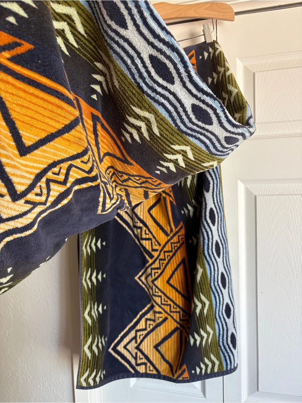 Pendleton American Treasures Towel Indigo & Orange